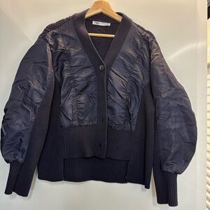 Navy Blue Zara cardigan 
Size: M
Knit and Silk
